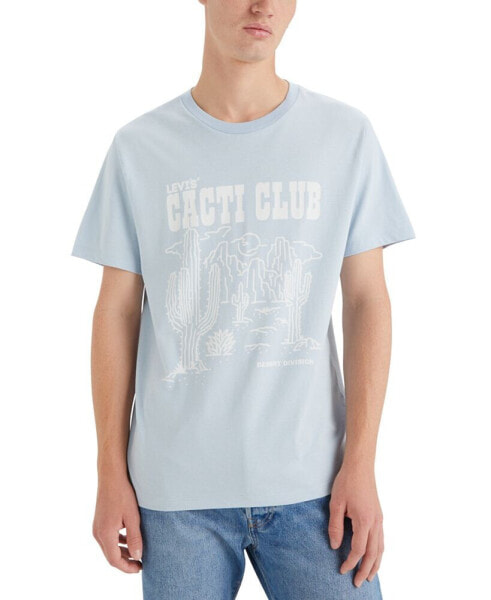 Men's Classic-Fit Cacti Club Logo Graphic T-Shirt