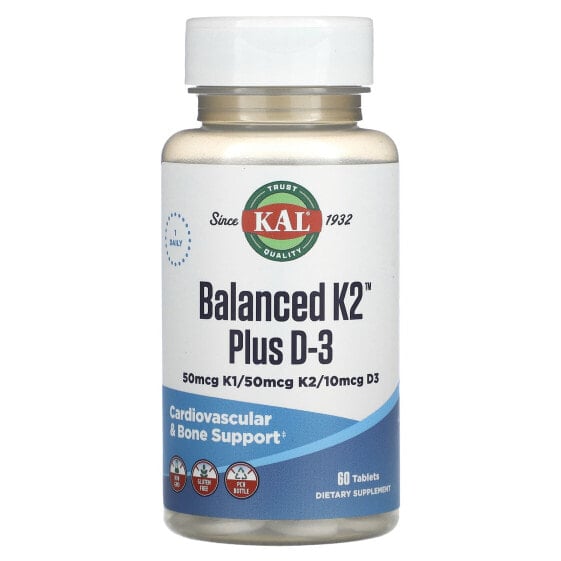 Balanced K2 Plus D3, 60 Tablets