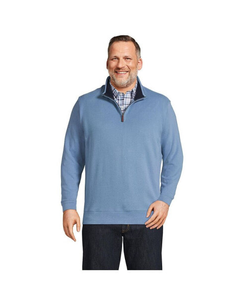 Big & Tall Bedford Rib Quarter Zip Sweater