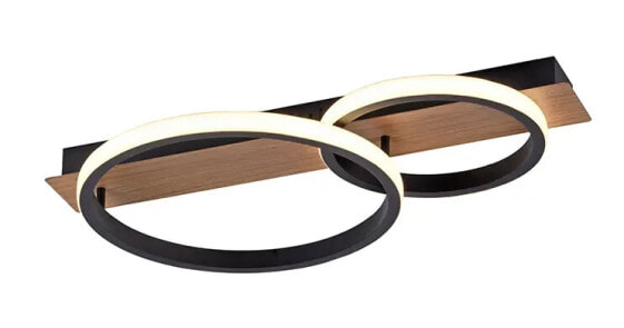 LED Deckenleuchte Ring Holzdekor