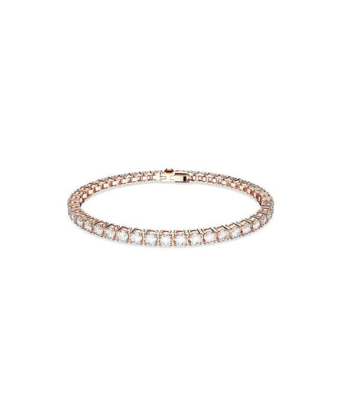 Crystal Round Cut Matrix Tennis Bracelet