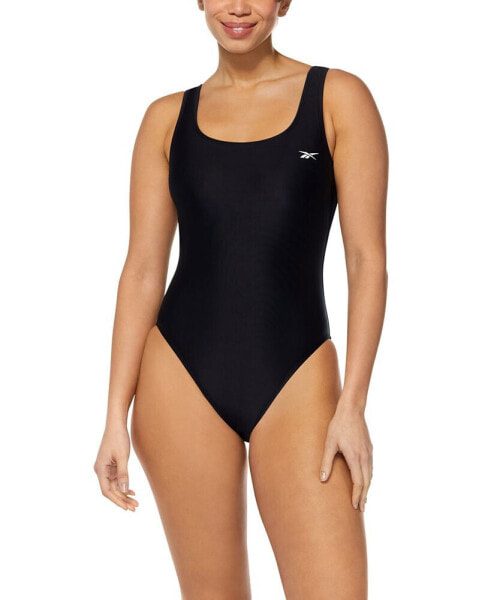 Women's Scoop-Neck Athletic One-Piece Swimsuit