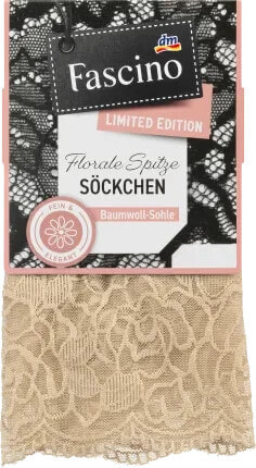 Socken mit Spitze braun Gr. 39-42, 1 St