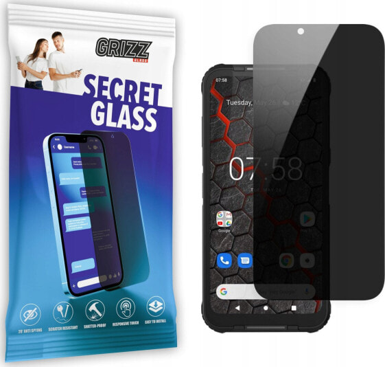 GrizzGlass Szkło prywatyzujące GrizzGlass SecretGlass MyPhone Hammer 3 Plus