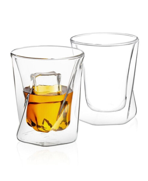 Lacey Double Wall Whiskey Glasses Set of 2