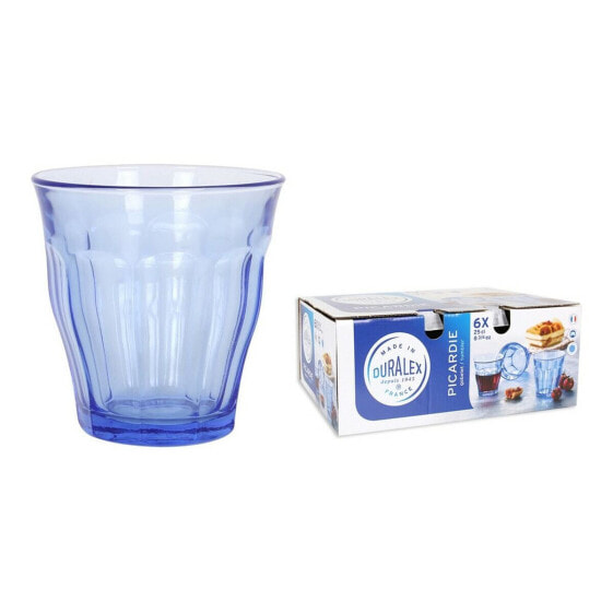 Набор стаканов Duralex Picardie Стеклянный Синий 250 ml (6 штук)