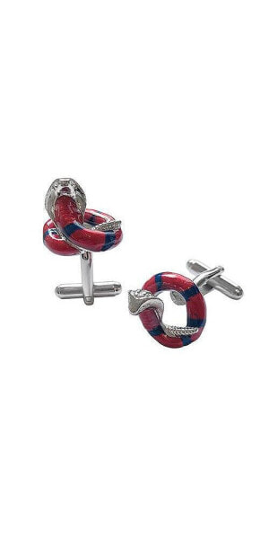 Coiled Cobra Snake Cufflinks