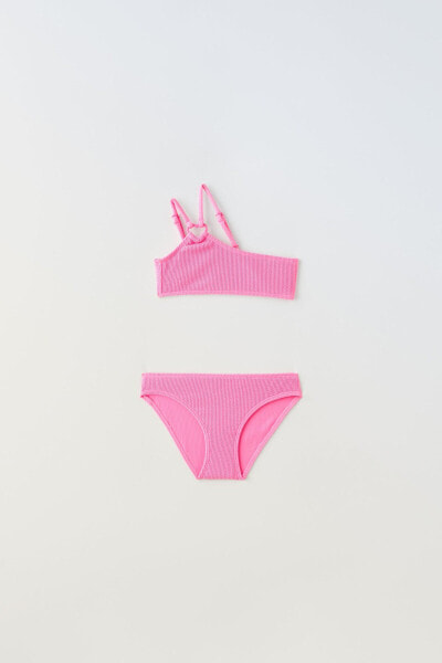 6-14 years/ textured heart bikini set