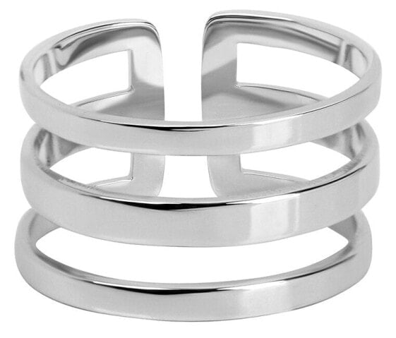 Стильное тройное кольцо из стали