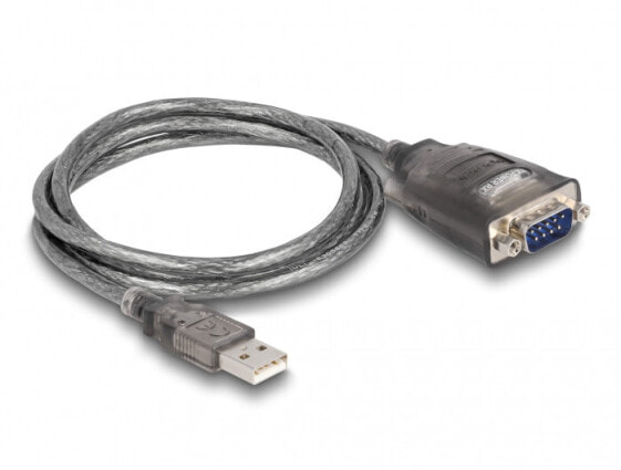 Адаптер USB - RS-232 черный Delock 61400