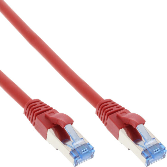 InLine Patch Cable S/FTP PiMF Cat.6A halogen free 500MHz red 15m