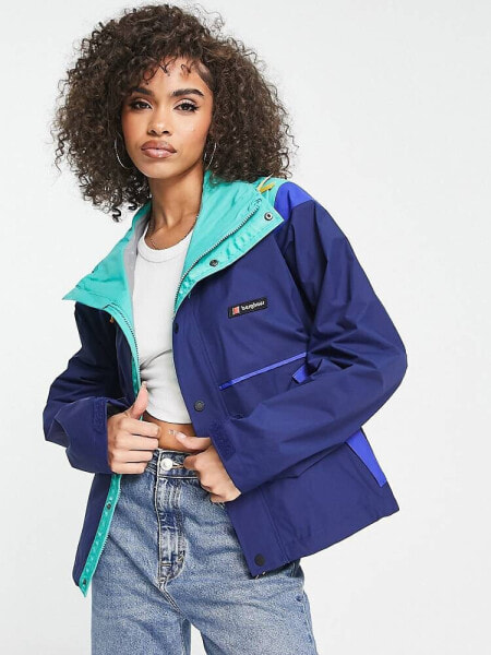 Berghaus Mayeurvate short woven jacket in blue and sea green