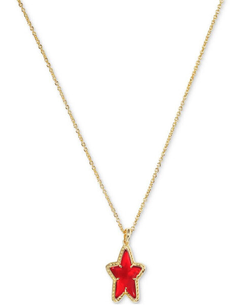 14k Gold-Plated Mother-of-Pearl Star 19" Pendant Necklace