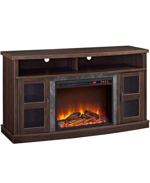 Тумба Ameriwood Home Zane  Fireplace TV Console With Glass Doors For Tvs Up To 60 Inches