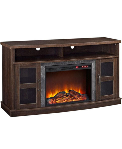 Zane Fireplace TV Console With Glass Doors For Tvs Up To 60 Inches