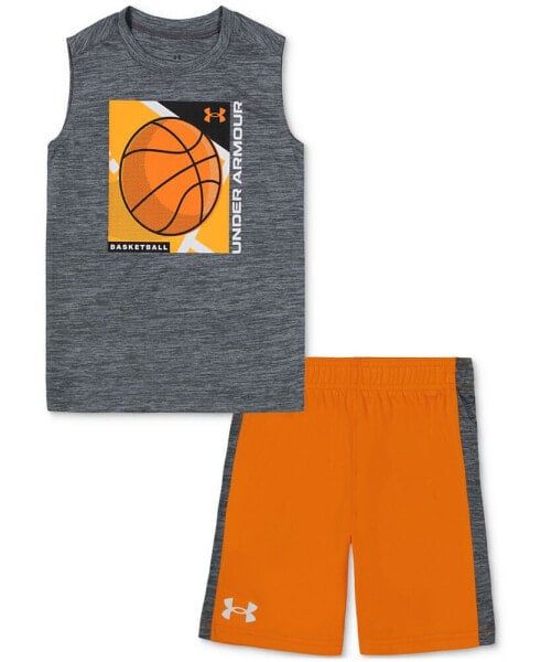 Комплект детского баскетбольного топа и шорт Under Armour, для малышей и мальчиков.