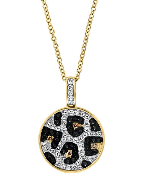 EFFY Collection eFFY® Multicolor Diamond Animal Print 18" Pendant Necklace (1/2 ct. t.w.) in 14k Gold