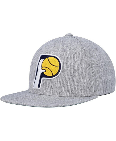 Men's Heather Gray Indiana Pacers Hardwood Classics 2.0 Snapback Hat