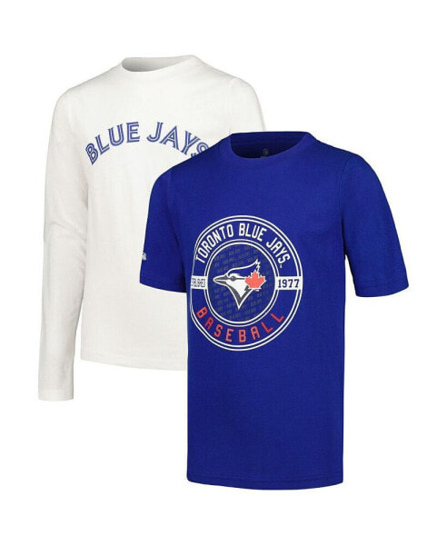 Футболка для малышей Stitches Royal, White Toronto Blue Jays