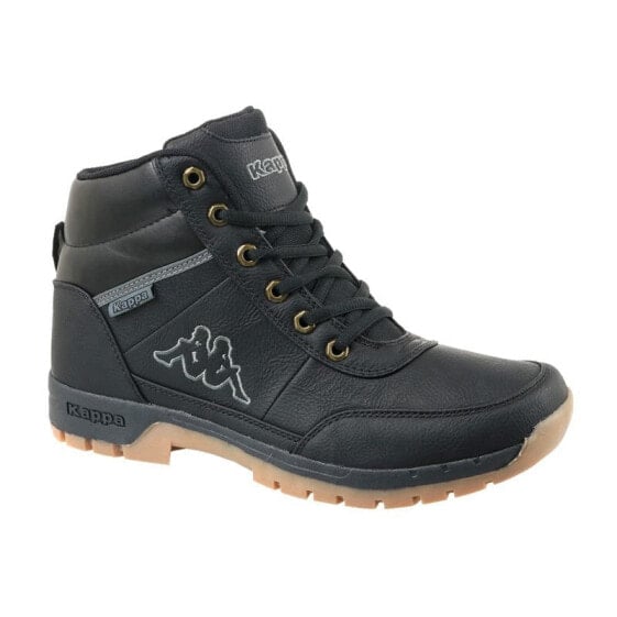 Мужские ботинки высокие демисезонные черные кожаные Kappa Bright Mid Light M 242075-1111 shoes