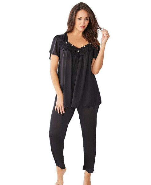 Plus Size Only Necessities Silky 2-Piece PJ Set