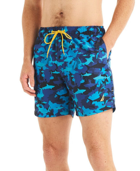 Плавки Nautica мужские Shark Week X Nautica 6" Printed Swim Trunks