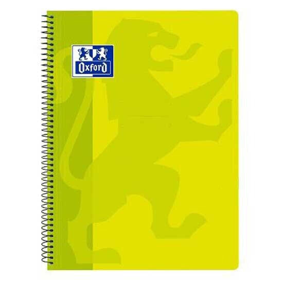 OXFORD Spiral notebook school classic cover polypropylene folio 80 sheets square 4 mm with lime margin