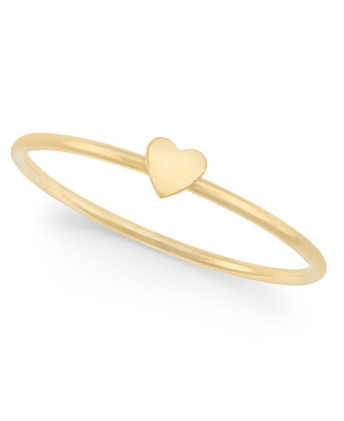 14k Gold-Plated Heart Accent Stack Ring