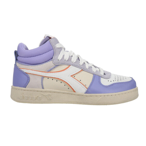 Diadora Magic Basket Demi Icona High Top Womens Beige, Purple Sneakers Casual S