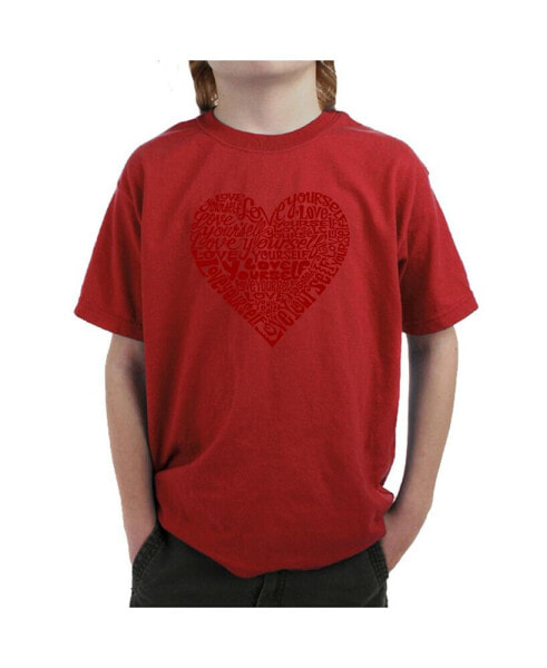 Love Yourself - Boy's Child Word Art T-Shirt