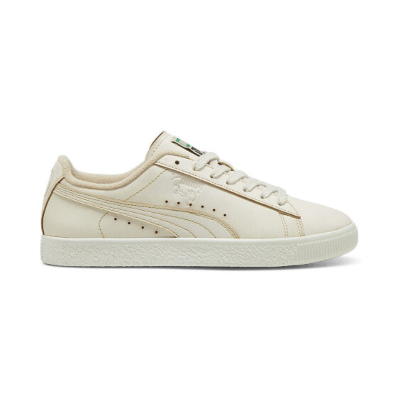 Puma Clyde Coffee 39724001 Mens Beige Leather Lifestyle Sneakers Shoes