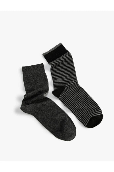 Çizgili 2'li Soket Çorap Seti