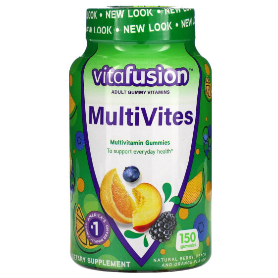 MultiVites, Multivitamin Gummies, Natural Berry, Peach & Orange , 150 Gummies
