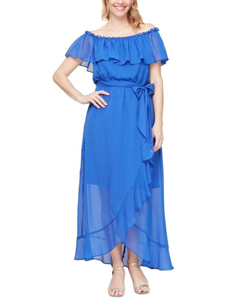 Ruffle Off-The-Shoulder Maxi Dress