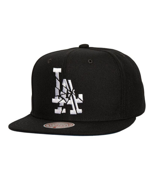 Men's Black Los Angeles Dodgers Shattered Snapback Hat