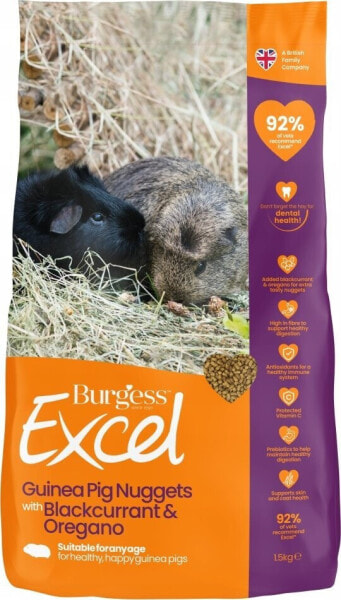 NO NAME Burgess Excel Guinea Pig Blackcurrant & Oregano 1,5 kg