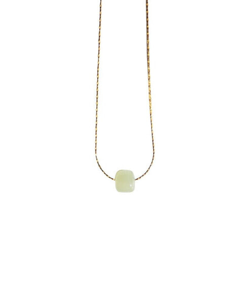 Beetle — Green bead jade necklace