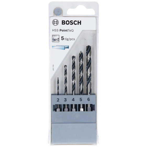 Bosch HSS-Spiralbohrer-Set PointTeQ 5 tlg. mit Sechskantschaft 2,0-6,0 mm