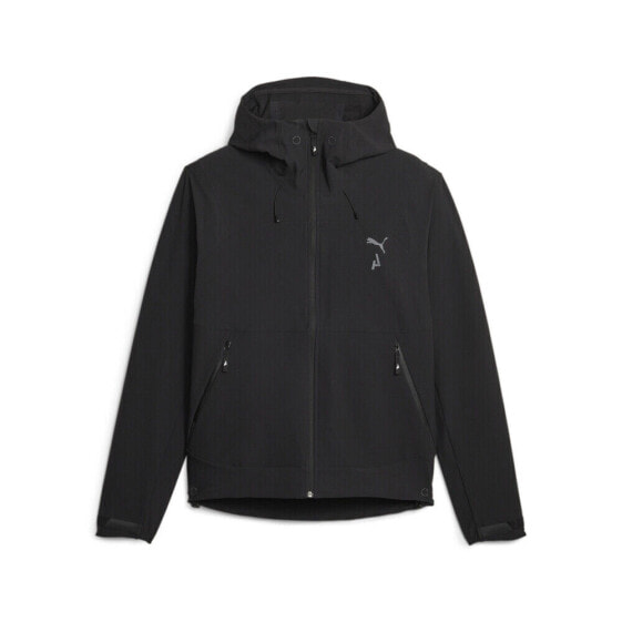 Puma Seasons Softshell FullZip Jacket Mens Black Casual Athletic Outerwear 52410