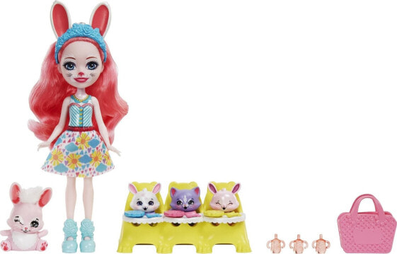 Mattel Enchantimals BFF Reveal Lalka Bree Bunny + zwierzątka niespodzianki HLK85 (HLK83)