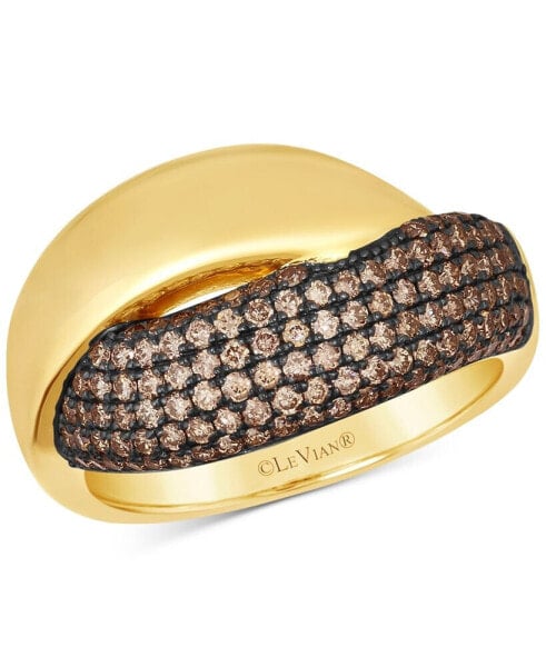 Chocolatier® Chocolate Diamond® Crossover Statement Ring (3/4 ct. t.w.) in 14k Gold
