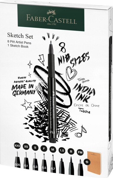 Faber-Castell FABER-CASTELL Set Pitt Artist Pen + Sketchbook