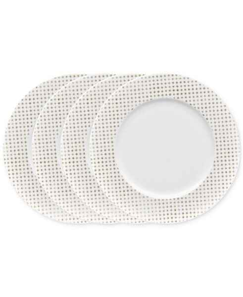 Hammock "Dots" Rim Dinner Plates, Set of 4