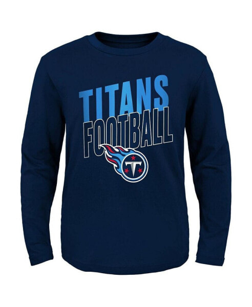 Футболка для малышей OuterStuff Navy Tennessee Titans Showtime