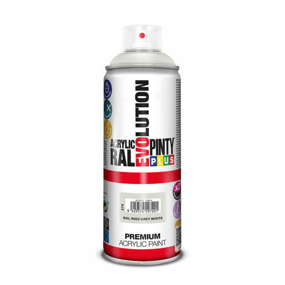 Аэрозольная краска Pintyplus Evolution RAL 9002 Белый/Серый 400 ml