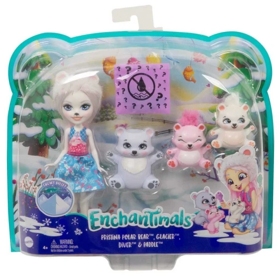 Игровой набор Enchantimals Pristina Polar Bear and Family
