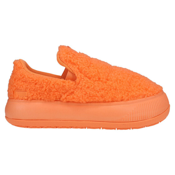 Puma Suede Mayu SlipOn Platform Womens Orange Sneakers Casual Shoes 384887-04