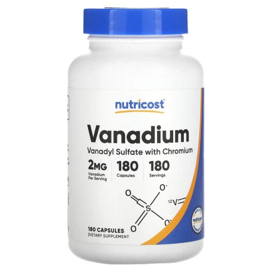 Витамин Nutricost Ванадий, 2 мг, 180 капсул
