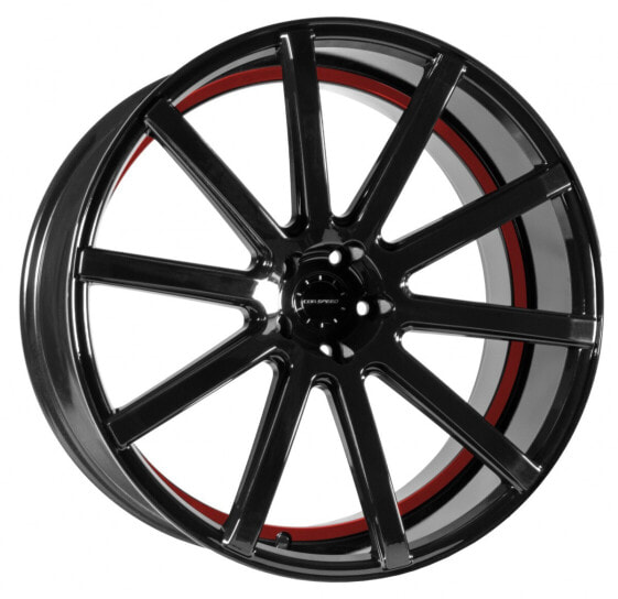 Колесный диск литой Corspeed Deville higloss-black / Undercut Color Trim rot 9.5x22 ET40 - LK5/114.3 ML73.1