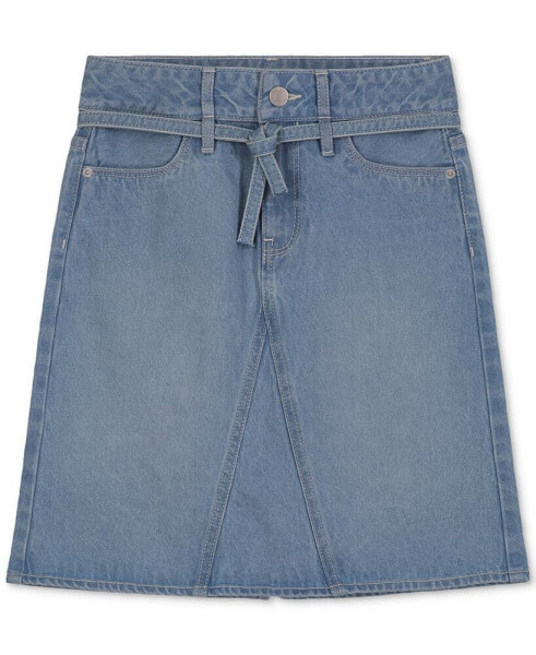 Big Girls Knee-Length Cotton Denim Skirt